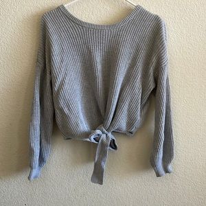 hollister knit wrap long-sleeve top